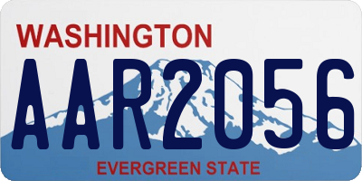 WA license plate AAR2056