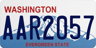 WA license plate AAR2057