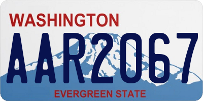 WA license plate AAR2067