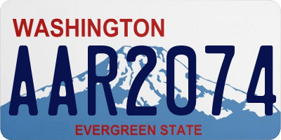 WA license plate AAR2074