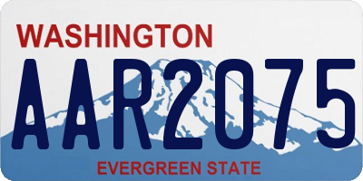 WA license plate AAR2075