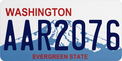 WA license plate AAR2076