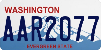 WA license plate AAR2077