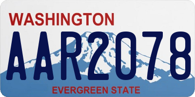 WA license plate AAR2078