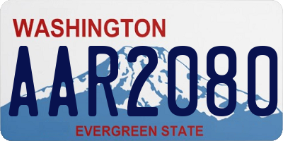 WA license plate AAR2080