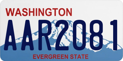 WA license plate AAR2081
