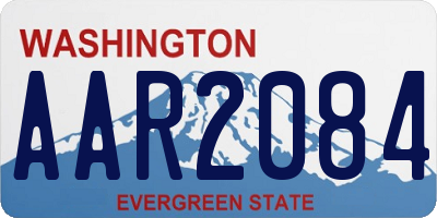 WA license plate AAR2084