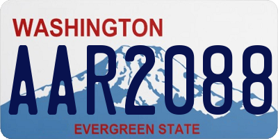 WA license plate AAR2088