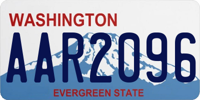WA license plate AAR2096