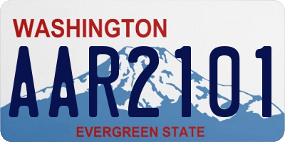 WA license plate AAR2101