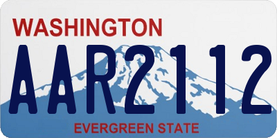 WA license plate AAR2112