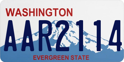 WA license plate AAR2114