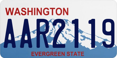 WA license plate AAR2119