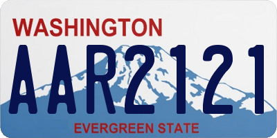 WA license plate AAR2121