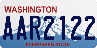 WA license plate AAR2122