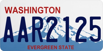 WA license plate AAR2125