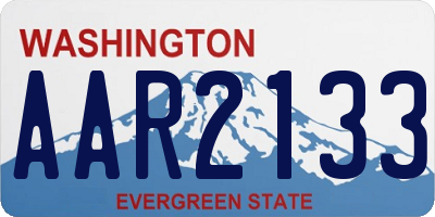 WA license plate AAR2133