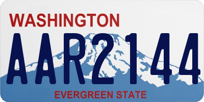 WA license plate AAR2144