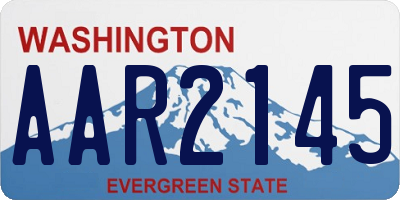 WA license plate AAR2145