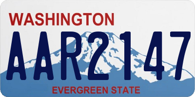 WA license plate AAR2147