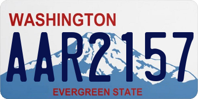WA license plate AAR2157