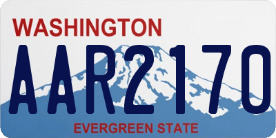 WA license plate AAR2170