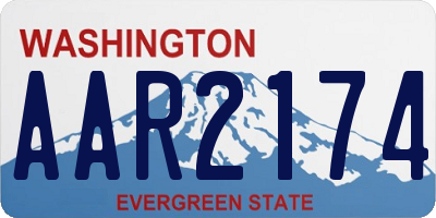 WA license plate AAR2174