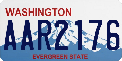 WA license plate AAR2176