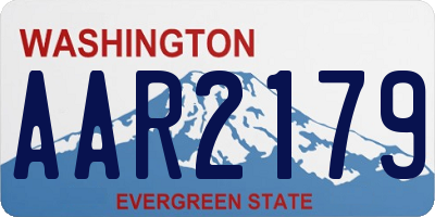 WA license plate AAR2179