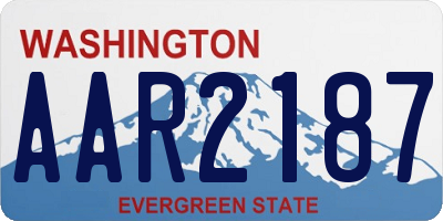 WA license plate AAR2187