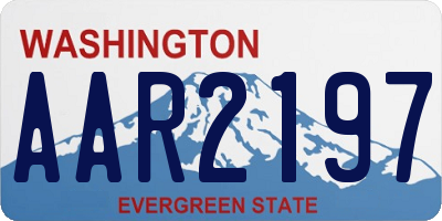 WA license plate AAR2197