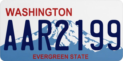 WA license plate AAR2199