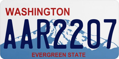 WA license plate AAR2207