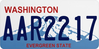 WA license plate AAR2217