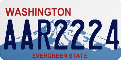 WA license plate AAR2224