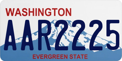 WA license plate AAR2225