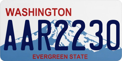 WA license plate AAR2230