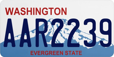 WA license plate AAR2239