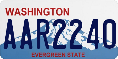 WA license plate AAR2240