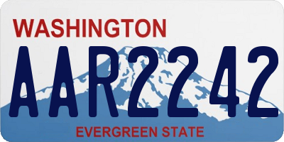 WA license plate AAR2242