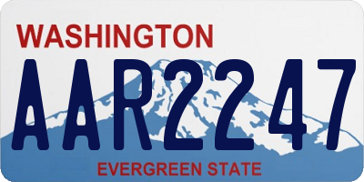 WA license plate AAR2247