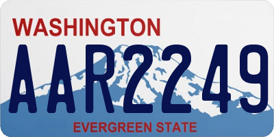 WA license plate AAR2249