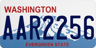 WA license plate AAR2256