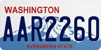 WA license plate AAR2260