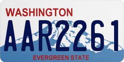 WA license plate AAR2261