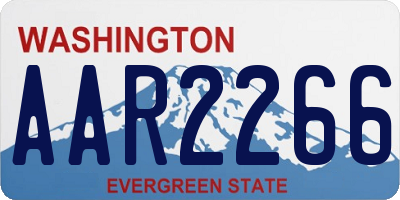 WA license plate AAR2266