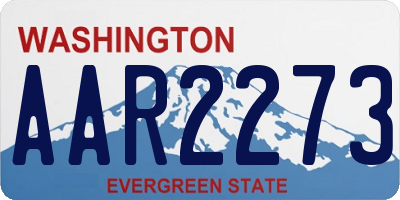 WA license plate AAR2273