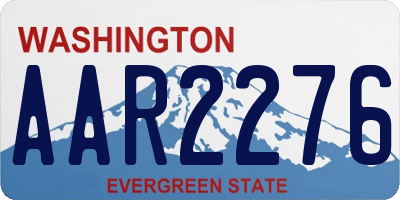 WA license plate AAR2276