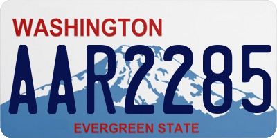 WA license plate AAR2285