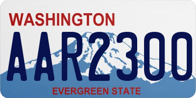 WA license plate AAR2300